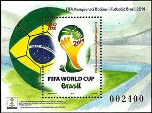 Souvenir Sheet, Emblem, Albania,  , Football (Soccer)