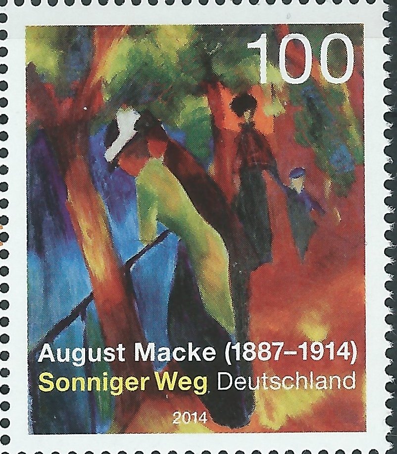 „Sonniger Weg“, painting by August Macke (1887-1914)