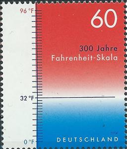 Stamp, Temperature scale, Germany, Federal Republic,  , Science