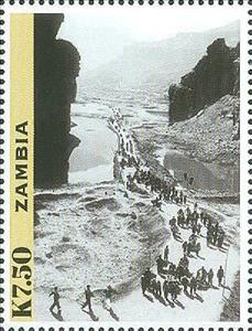 Stamp, 50th Anniversary of the Red Flag Canal, Zambia,  