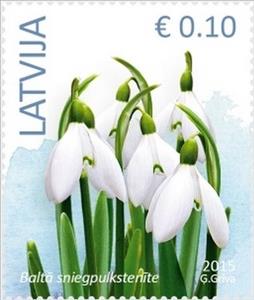 Stamp, Snowdrop, Latvia,  , Flowers