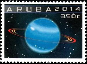 Stamp, Astronomy, Aruba,  