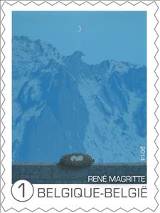 Stamp, René Magritte: "La domaine d'Arnheim" 1962, Belgium,  , Paintings