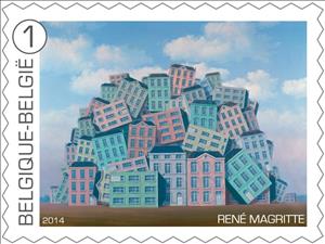 Stamp, René Magritte: La poitrine" 1961, Belgium,  , Paintings