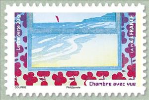 Stamp, Room with a view, France,  