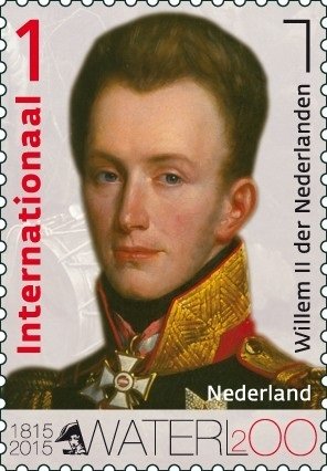 Stamp, A portrait of the Prince of Orange, the future King Willem I, Netherlands,  