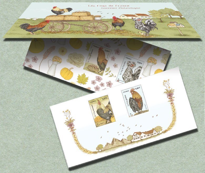 Sheet souvenir The rooster France