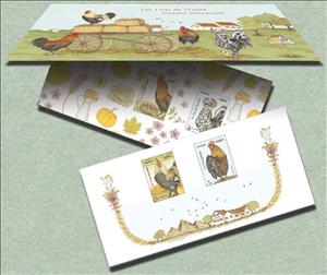 Souvenir Sheet, Sheet souvenir The rooster France, France,  