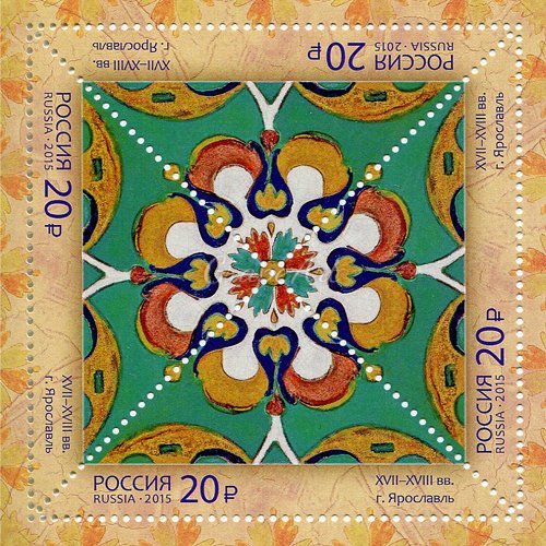 Ceramic tiles. Yaroslavl. XVII-XVIII c.