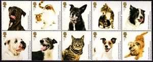 Se-tenant, Battersea Dogs Home - Cats and Dogs, United Kingdom of Great Britain & Northern Ireland,  , Animals (Fauna)