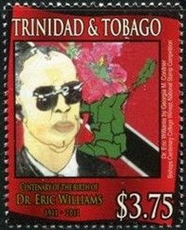 Stamp, Painting of Williams by Georgia M. Cordner, Trinidad and Tobago,  