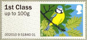 Stamp, Blue Tit (Parus caeruleus), United Kingdom of Great Britain & Northern Ireland,  , Birds, Animals (Fauna)