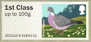 Stamp, Wood Pigeon (Columba palumbus), United Kingdom of Great Britain & Northern Ireland,  , Birds, Animals (Fauna)
