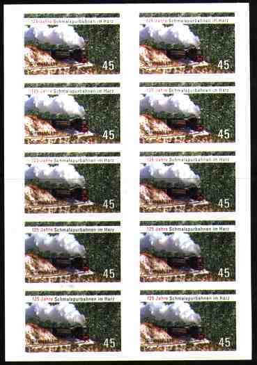 Foil Sheet Harz narrow-gauge Railways