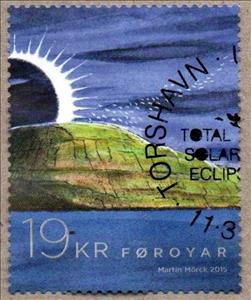Stamp, Total Solar Eclipse, Faroe Islands,  