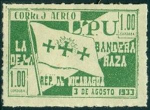 Stamp, Flag of Columbus, Nicaragua,  