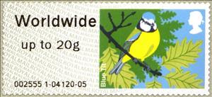 Stamp, Blue Tit (Parus caeruleus), United Kingdom of Great Britain & Northern Ireland,  , Birds, Animals (Fauna)