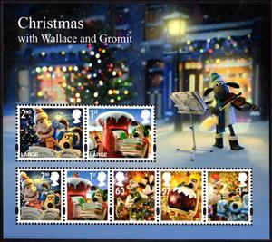 Souvenir Sheet, Wallace and Gromit, United Kingdom of Great Britain & Northern Ireland,  , Christmas