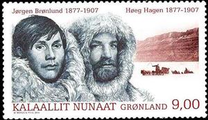 Stamp, Jorgen Bronlund and Hoeg Hagen 1877-1907, Greenland,  