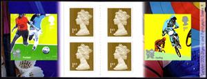 Booklet, Olympic and Paralympic Games (Issue 4) - Football & Cycling, United Kingdom of Great Britain & Northern Ireland,  , Heads of State, Royalty, Sport, Olympic Games, Cycles, Cycling, Queens, Football (Soccer)