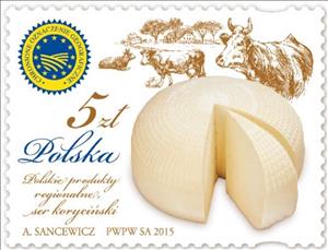 Stamp, Cheese Koryciński, Poland,  , Food