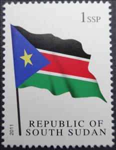 Stamp, National flag, South Sudan,  , Flags