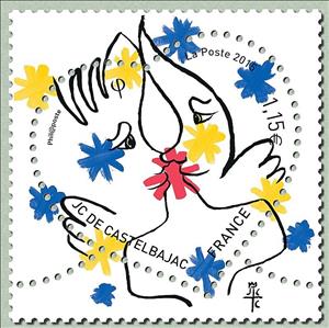 Stamp, The heart of Jean-Charles de Castelbajac, France,  , Hearts