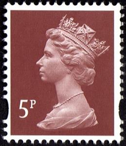 Stamp, Queen Elizabeth II - Decimal Machin, United Kingdom of Great Britain & Northern Ireland,  , Heads of State, Royalty, Queens