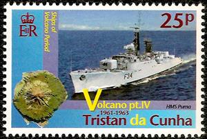Stamp, HMS Puma, Tristan da Cunha,  , Ships