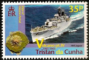 Stamp, HMS Jaguar, Tristan da Cunha,  , Ships