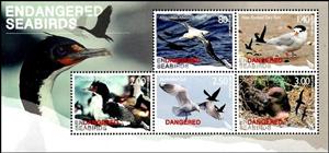 Mini Sheet, Endangered Seabirds - MiNo. 3170-74, New Zealand,  