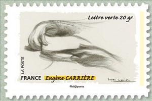 Stamp, Eugène Carrière, France,  