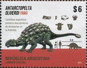 Stamp, Antarctopelta oliveroi, Fossil and Recovery, Argentina,  