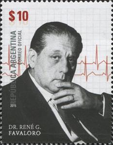 Stamp, Dr. René G. Favoloro - World Pioneer of the Coronary Bypass, Argentina,  