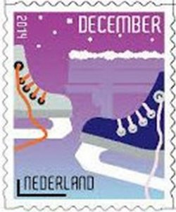 Stamp, Skates, Netherlands,  , Christmas, Winter, Skating