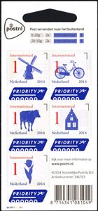 Mini Sheet, Dutch Icons (International), Netherlands,  , Houses, Flowers, Cycles, Windmills, Animals (Fauna), Plants (Flora), Tulips, Bulls and Cows