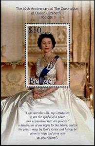 Souvenir Sheet, Queen Elizabeth II, Belize,  , Queens