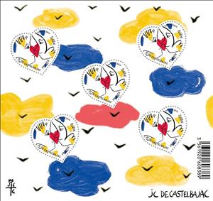 Mini Sheet, Sheet The heart of Jean-Charles de Castelbajac, France,  