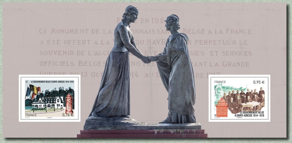 The Belgian Government in Sainte-Adresse - Souvenir block