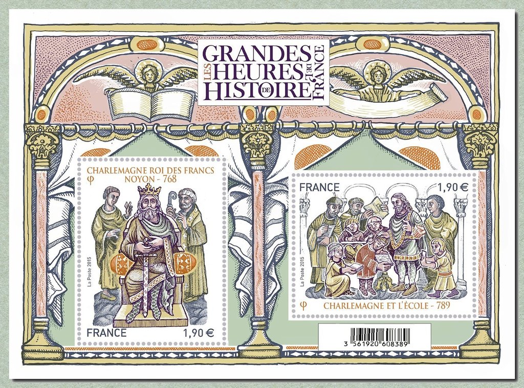 Feuillet - The great moments history of France: Charlemagne