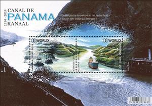 Souvenir Sheet, Sheet 100 Year Panama Canal, Belgium,  , Canals