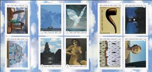 Booklet, René Magritte Booklet "Ceci est un timbre", Belgium,  , Paintings, Painters