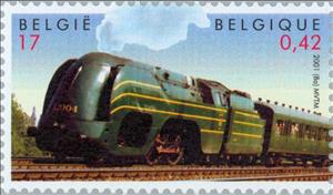 Stamp, Railways, Belgium,  , Railways, Anniversaries and Jubilees
