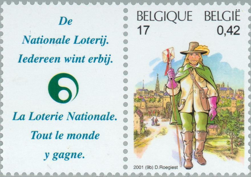 Postman 17th Century + tab National Loterie