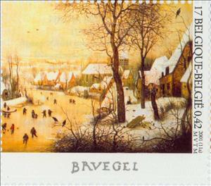 Stamp, Royal Museum Art, Belgium,  , Landscapes, Paintings, Museums, Anniversaries and Jubilees