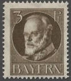 Stamp, King Ludwig III, German States,  
