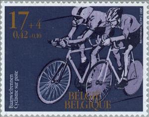 Stamp, World championships, Belgium,  , Vehicles, Sport, Cycles, Cycling