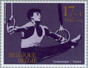 Stamp, World championships, Belgium,  , Sport, Gymnastics