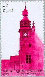 Stamp, Tourism, Belgium,  , Tourism, UNESCO World Heritage Sites