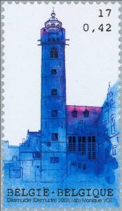Stamp, Tourism, Belgium,  , Tourism, Churches - Cathedrals - Basilicas - Chapels